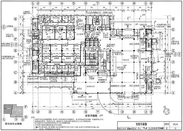 受评审关注的建筑设计平面图-工程图