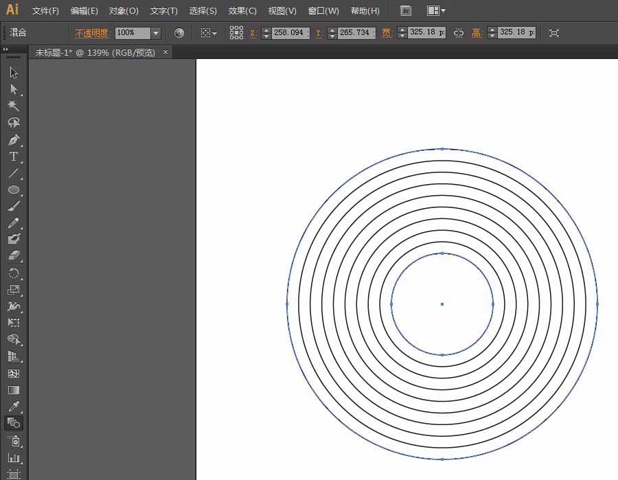 Illustrator技巧:3种方法教你AI画同心圆