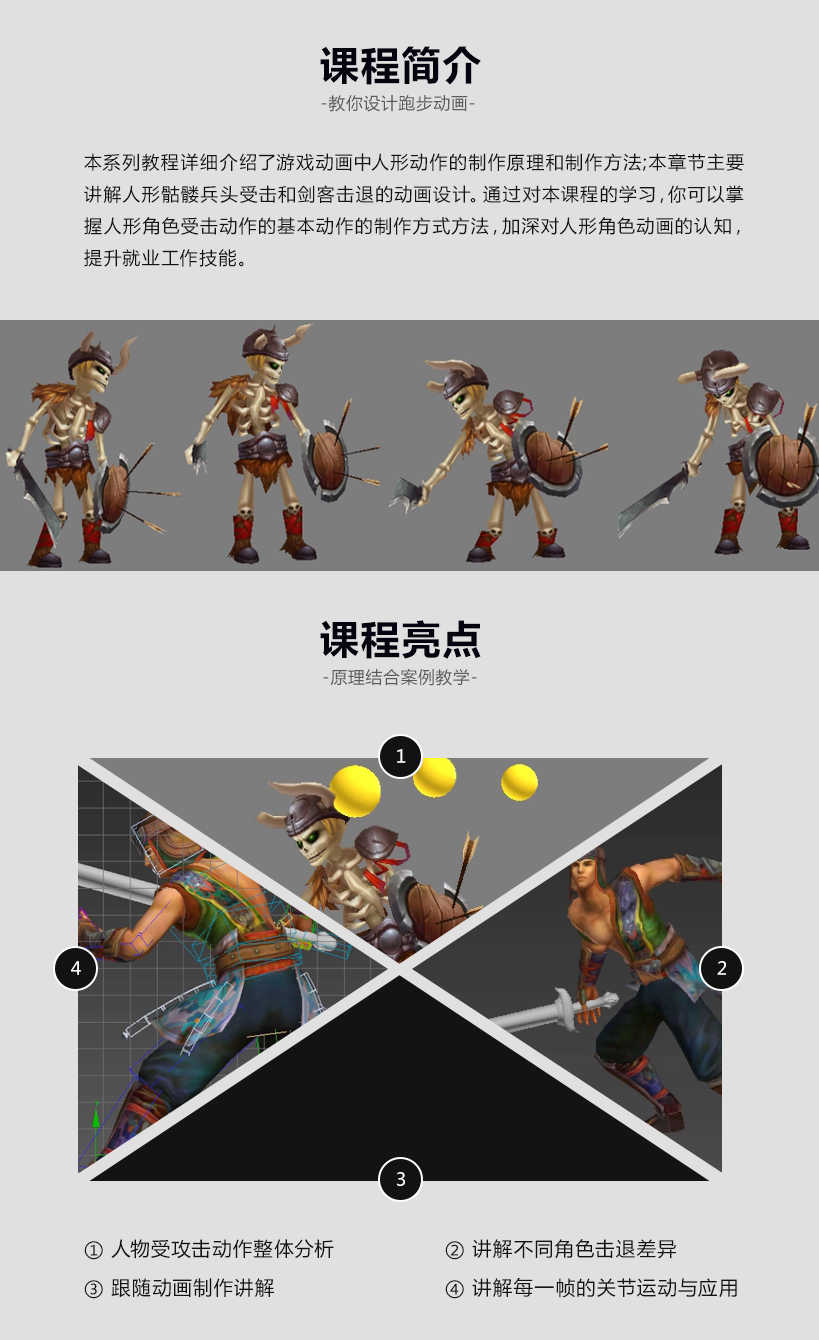3ds Max人物角色动画制作-受击动作简介