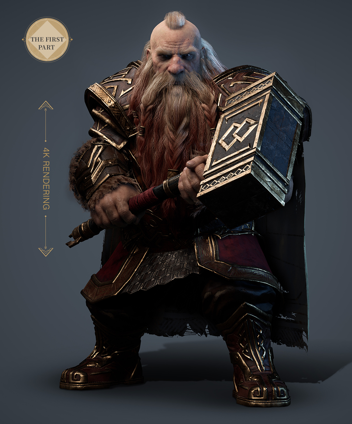 Wingfox The Dwarf Warrior 3d Character Creation For Game Yiihuu Cc