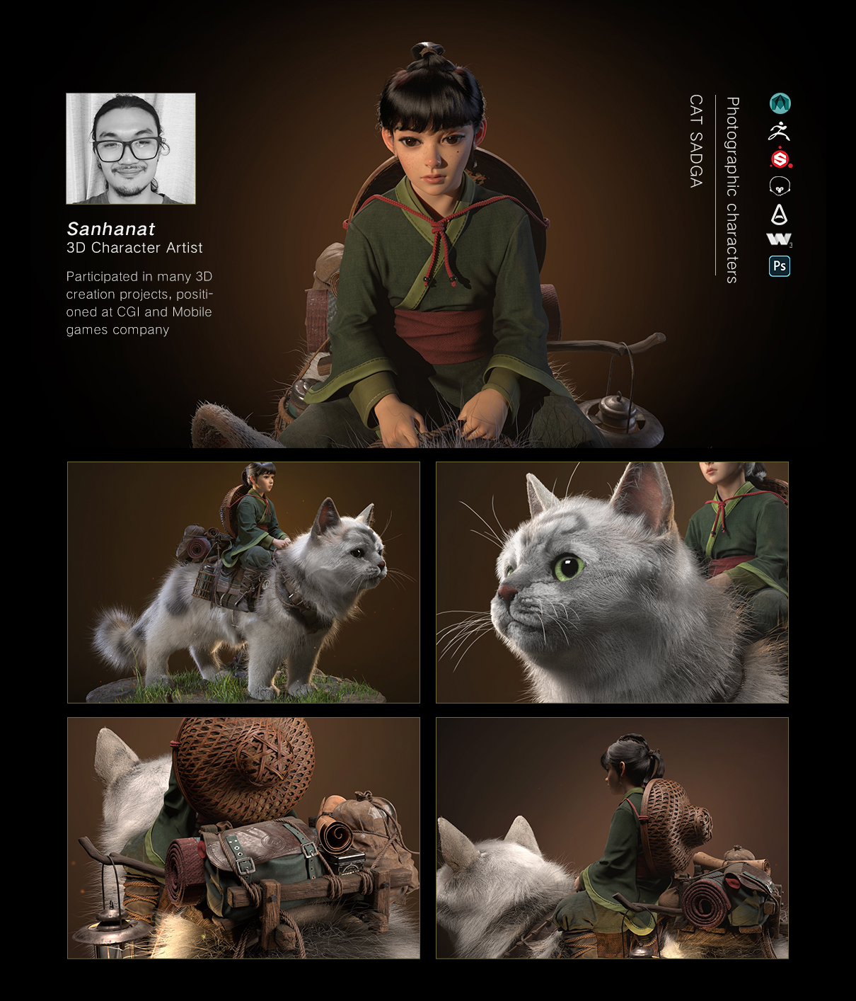 Cat Saga: create advanced 3D concept art model Cat Saga Cat Saga,create advanced 3D concept art model