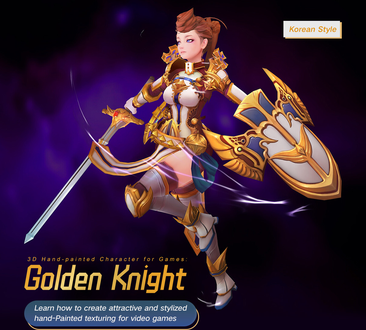 Golden Knight: 3D Hand-Painted Character For Games Golden Knight Golden Knight,3D Hand-Painted Character For Games