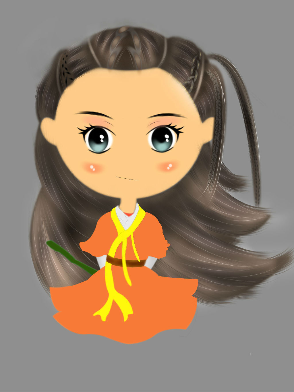 ps简单几步将人物转成q版卡通图