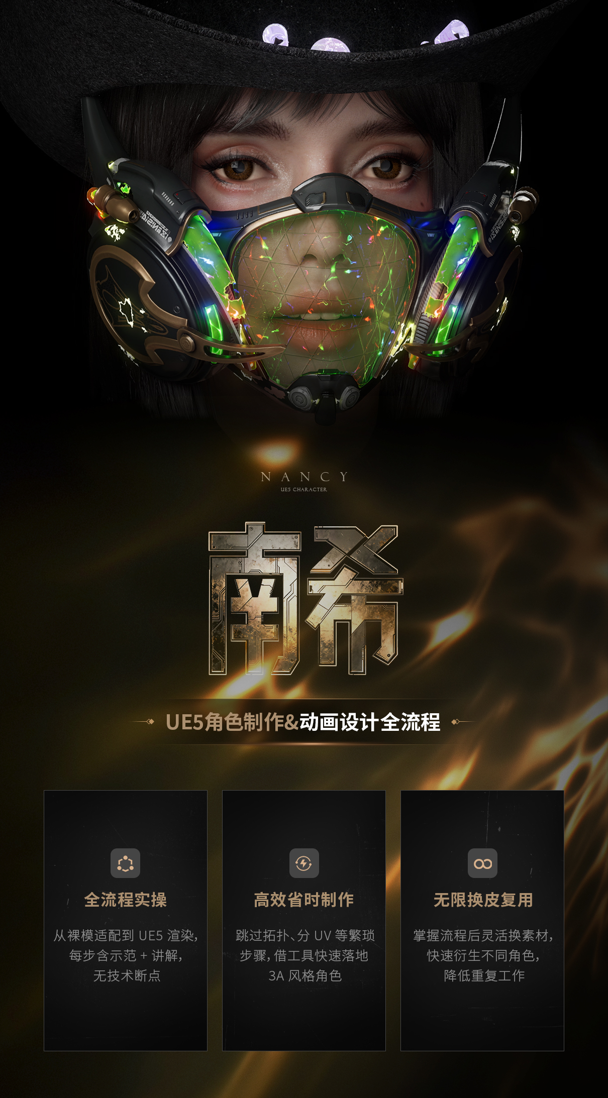 《南希》UE5角色制作动画设计全流程简介 PCXQ_01.jpg